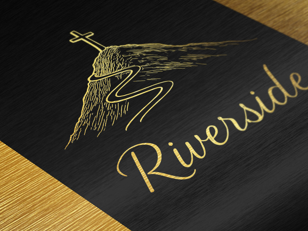 Riverside California Travel, Metallic Gold Print, Wood Framed Art, Metal Art, Minimalist Wall Art, Honeymoon Gift, Living Room Decor