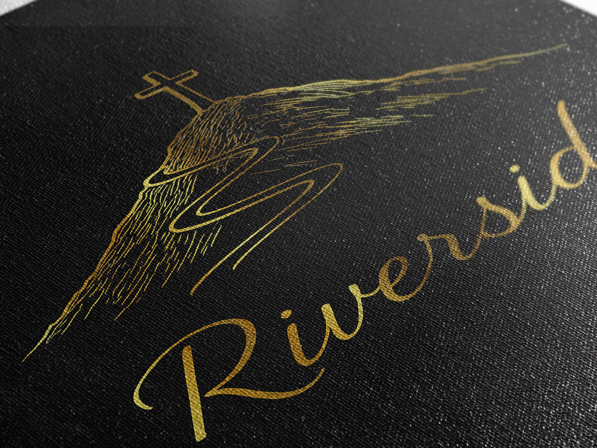 Riverside California Travel Poster, Canvas Print, Minimalist Gold Line Art, Riverside Art Print, Wall Decor, City Illustration, Art Print