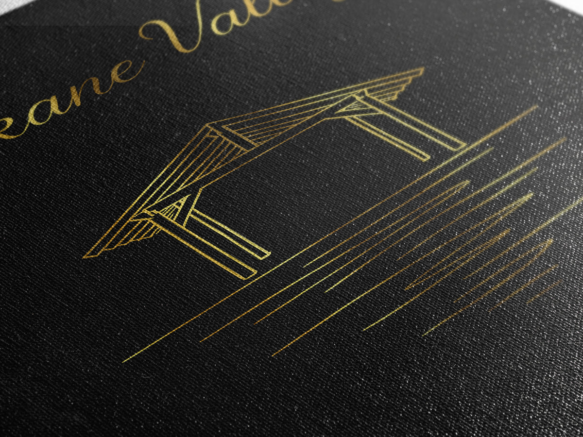 Spokane Valley Travel Poster, Canvas Print, Minimalist Gold Line Art, Spokane Valley Wall Art, City Travel Prints, Fine Art Print