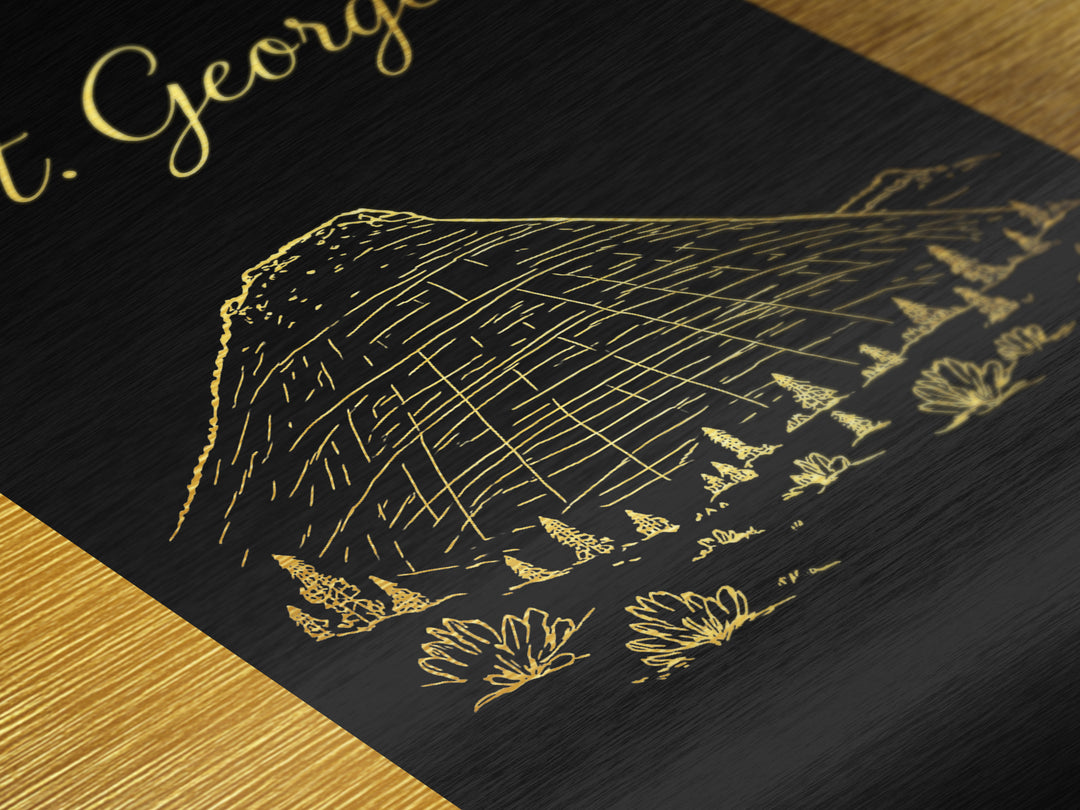 St George Utah Art, Metallic Gold Art, Wood Framed Art, Metal Art, Modern Wall Art, Adventure Lover Gift, Office Decor