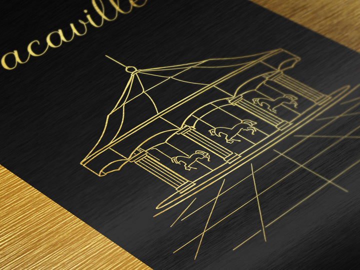 Vacaville California Travel, Metallic Gold Print, Wood Framed Art, Metal Art, Modern Wall Art, Anniversary Travel Gift, Office Decor