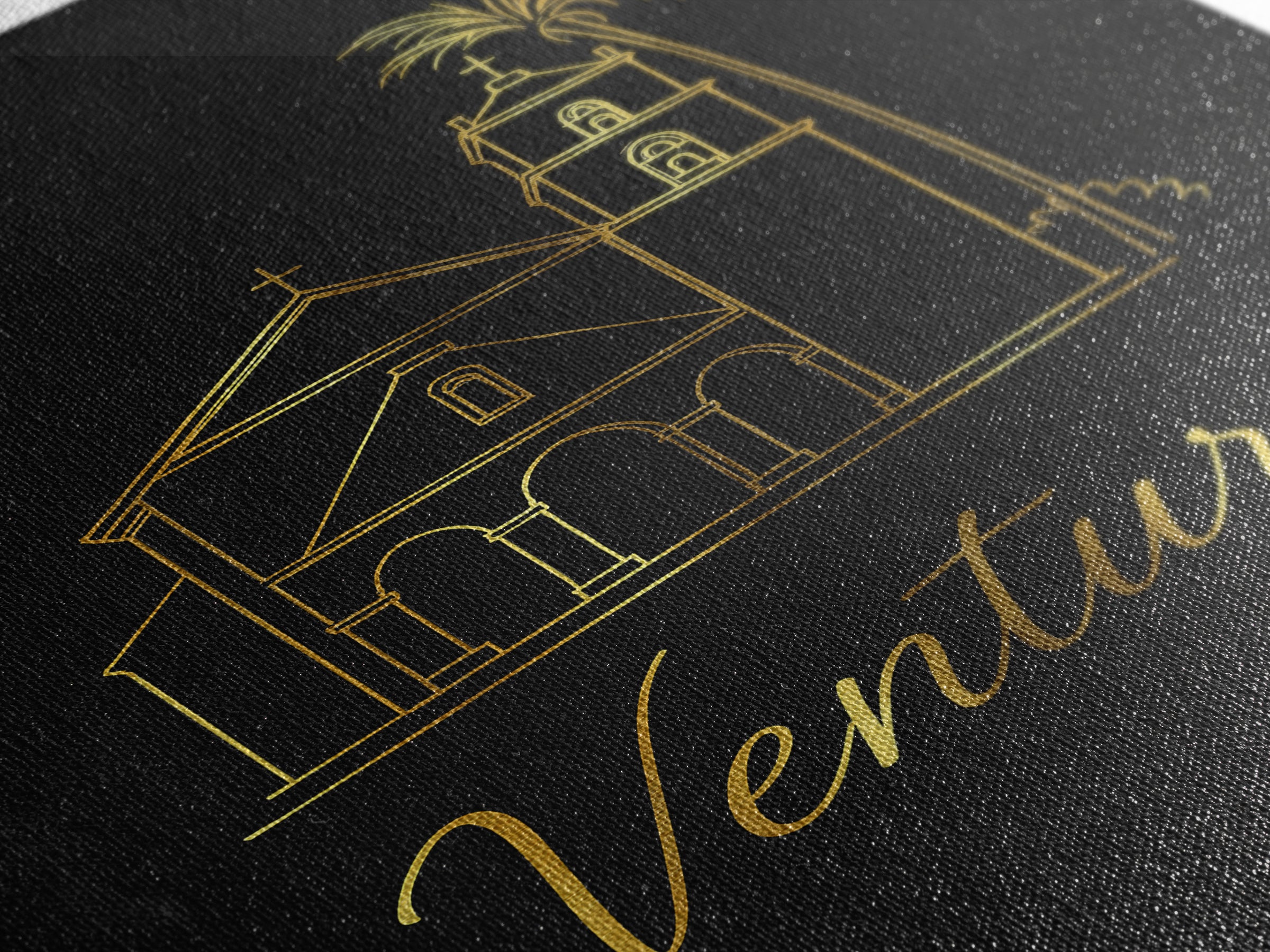 Ventura California Travel Poster, Canvas Print, Minimalist Gold Line Art, Ventura Travel Art, City Travel Prints, Wall Art, Poster Art