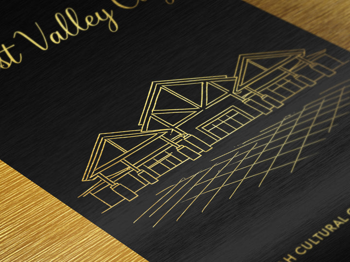 West Valley City Utah Travel, Metallic Gold Print, Wood Framed Art, Metal Art, Modern House Art, Retirement Travel Gift, Bedroom Decor