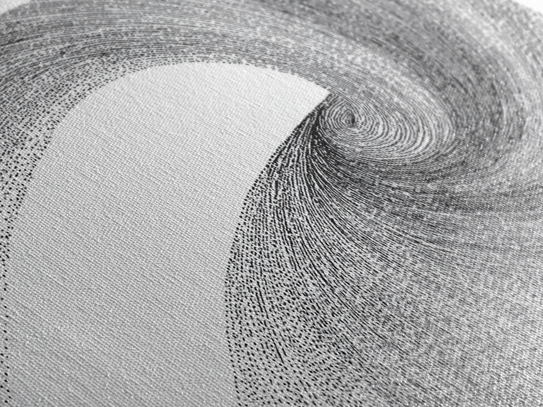 Black White Vortex Line Wall Art, Modern Abstract Art Print, Op Art Decor, Minimalist Geometric Poster For Office And Home