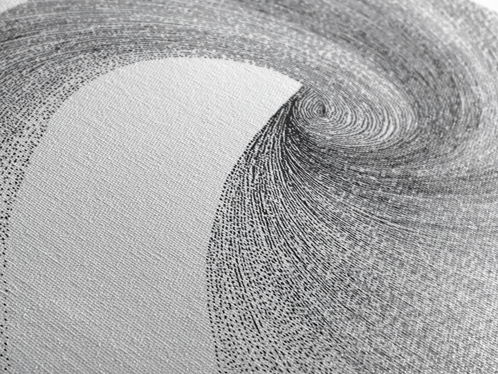 Black White Vortex Line Wall Art, Modern Abstract Art Print, Op Art Decor, Minimalist Geometric Poster For Office And Home