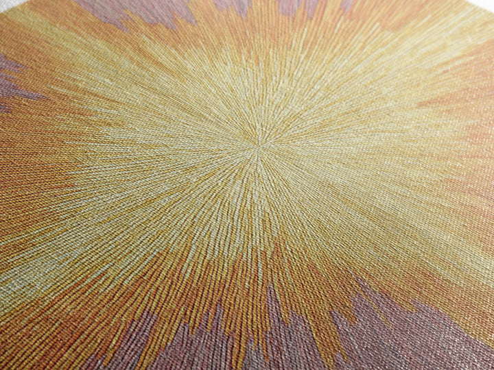 Golden Radiant Cross Starburst Framed Canvas Print, Spiritual Wall Art, Modern Christian Abstract Decor, Purple Yellow Art