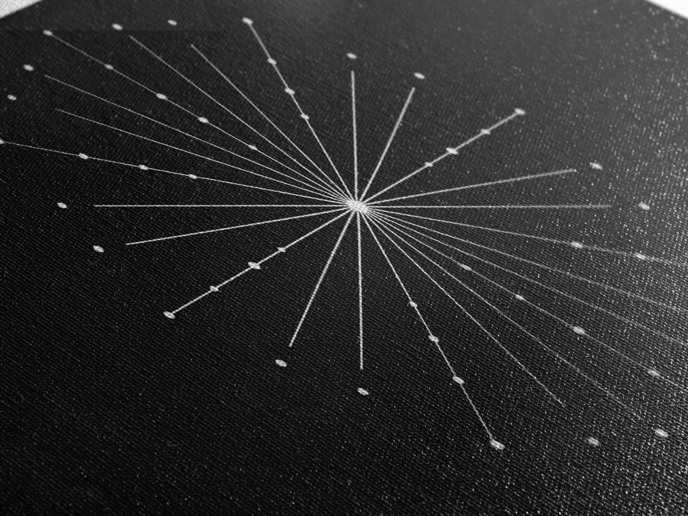 Radial Constellation Lines And Dots Canvas Print, Atomic Midcentury Wall Art, Modern Geometric Decor, Office Poster Print