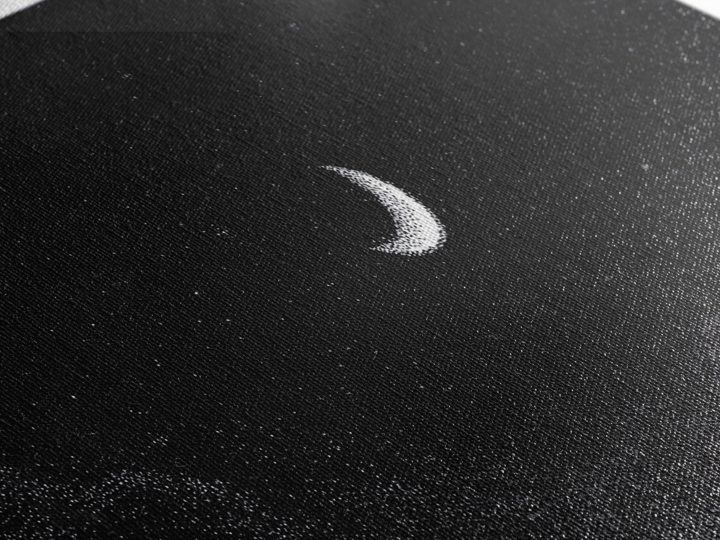 Black And White Crescent Moon Wall Art, Minimal Starry Night Sky Print, Celestial Space Decor For Bedroom Or Meditation Room