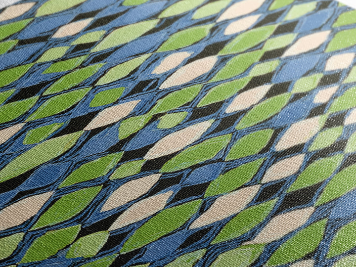 Blue Green Cream Diamond Lattice Wall Art, Scandinavian Modern Geometric Print, Mid Century Decor For Living Room Office