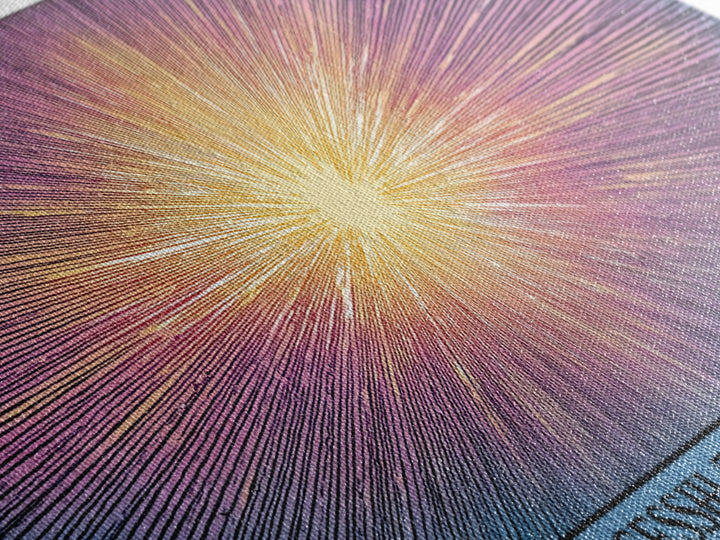 Radiant Progress Technology Starburst Canvas Print, Op Art Poster, Midcentury Modern Wall Art, Retro Sci Fi Office Decor