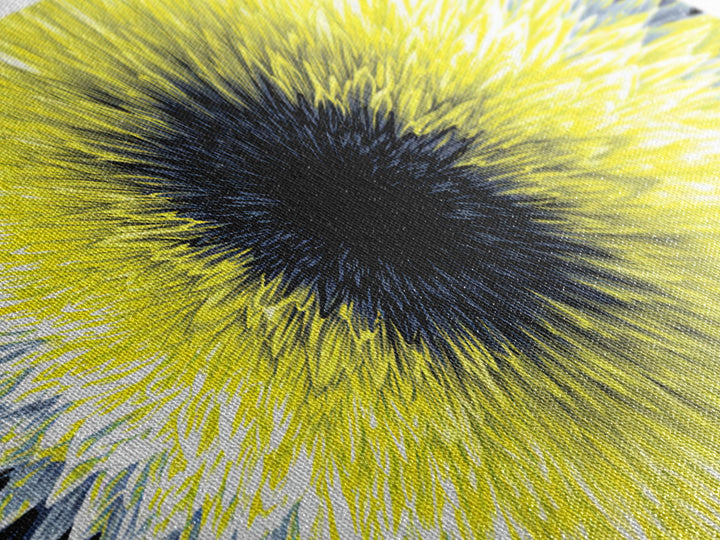 Yellow Black Radial Sunburst Canvas Print, Op Art Wall Decor, Modern Abstract Art, Bold Graphic Home Office Statement Piece