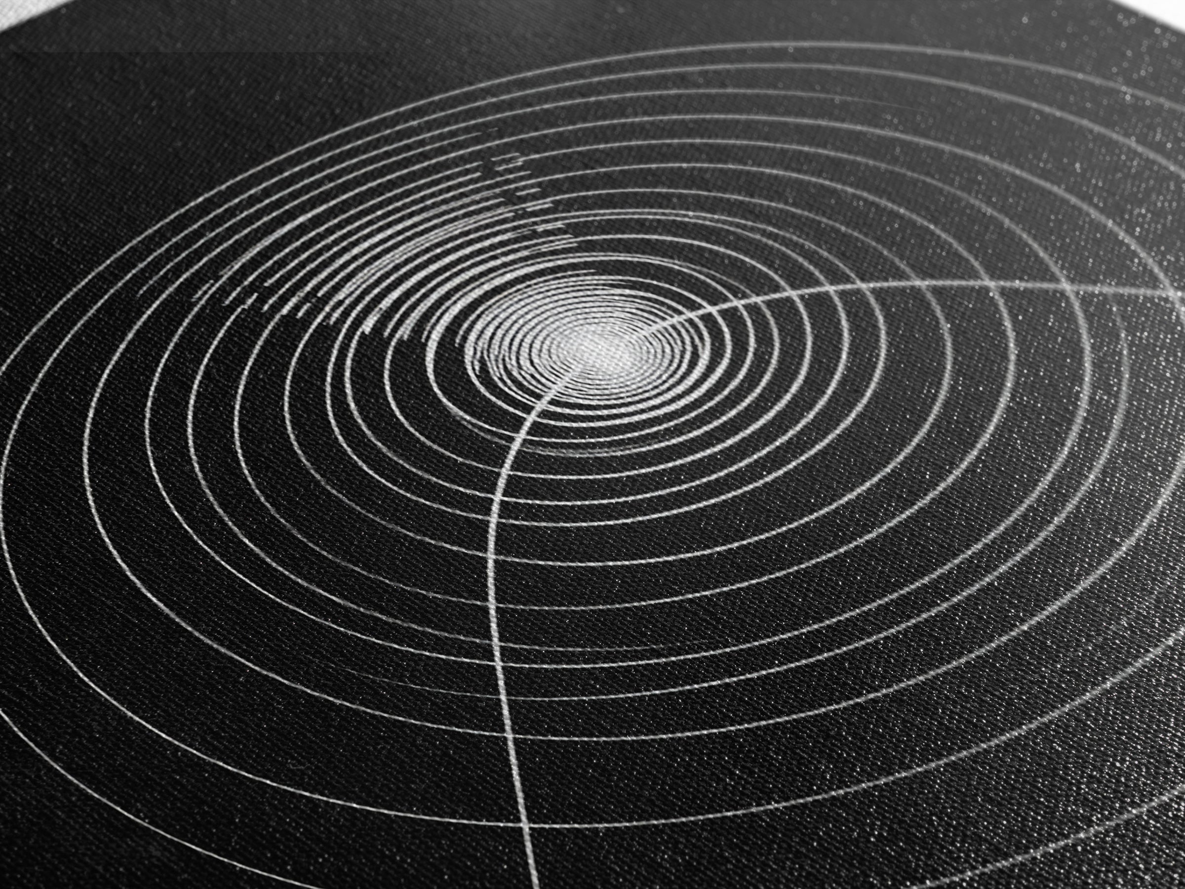 Black White Concentric Ripple Op Art Canvas Print, Minimalist Geometric Wall Art, Modern Abstract Poster, Sci Fi Home Decor
