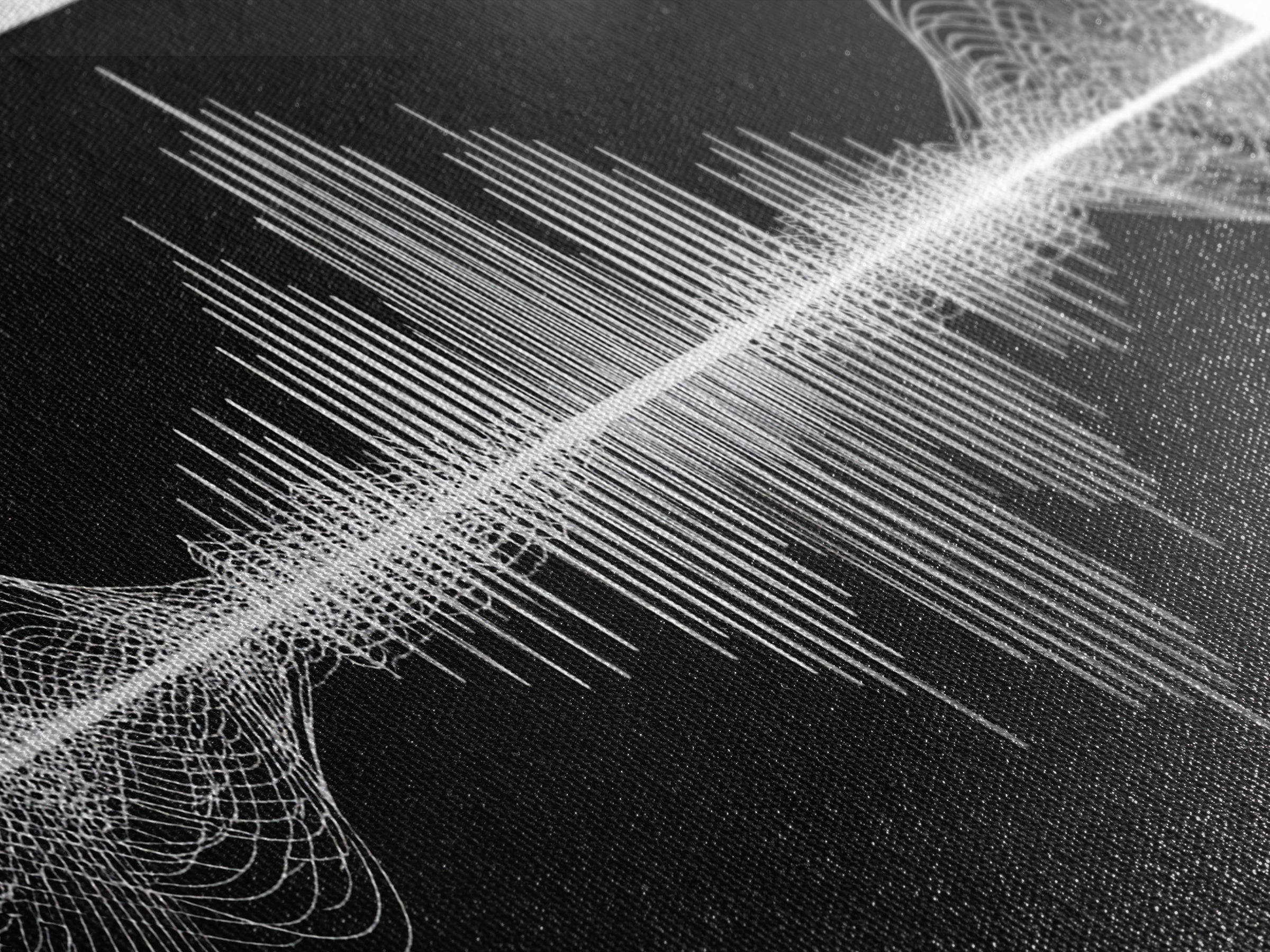 Black And White Sound Wave Wall Art, Minimal Audio Waveform, Modern Abstract Art Print, Music Studio Decor, Office Wall Decor