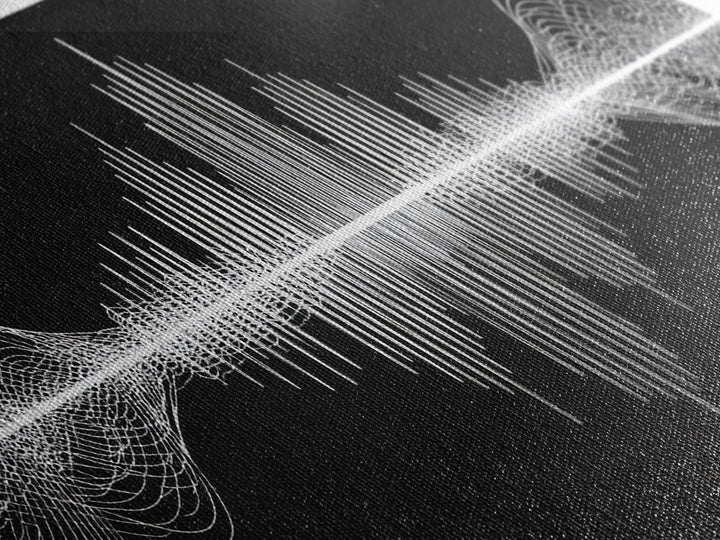 Black And White Sound Wave Wall Art, Minimal Audio Waveform, Modern Abstract Art Print, Music Studio Decor, Office Wall Decor