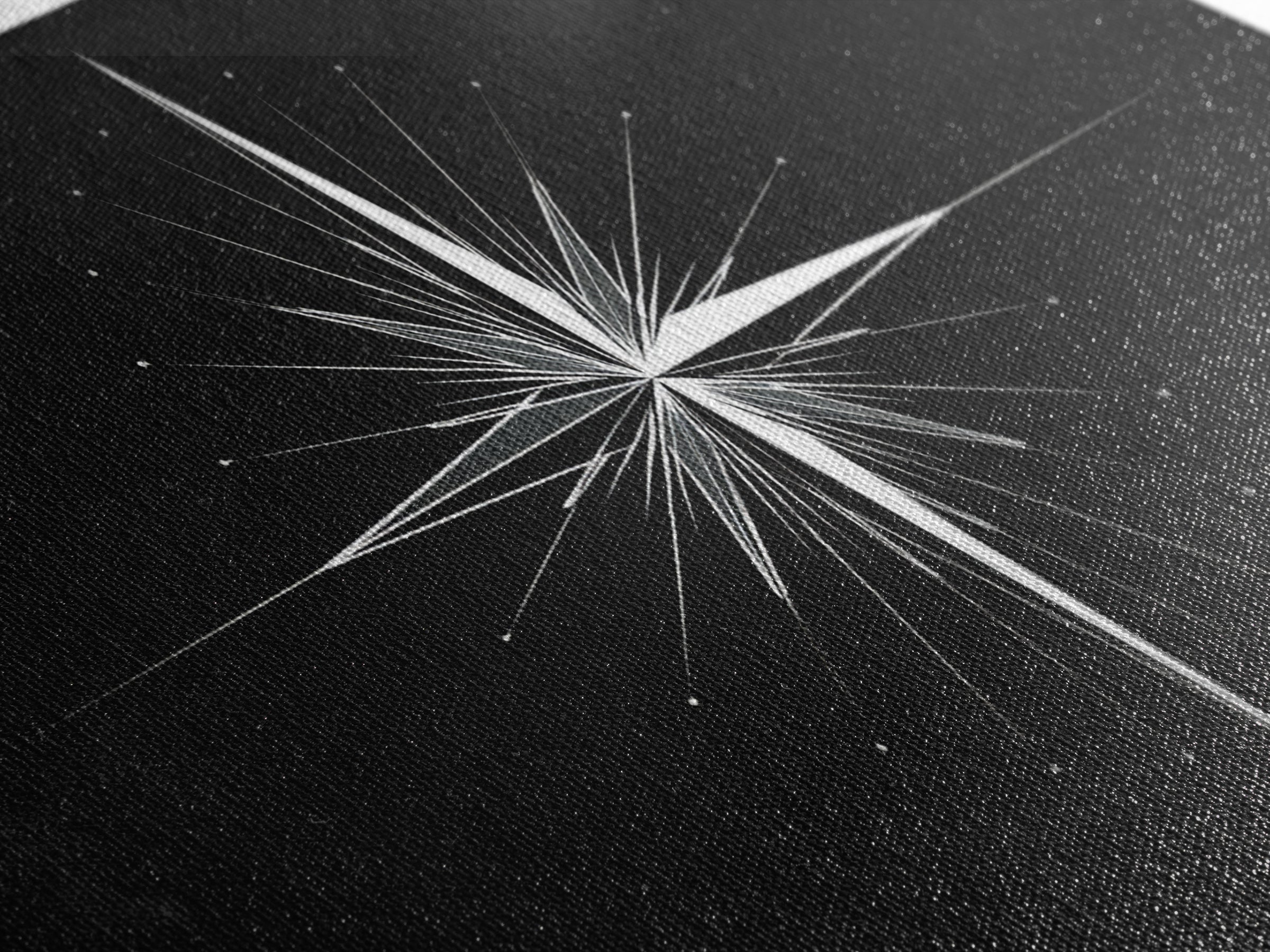 Minimal Radiating Star Wall Art, Black And White Compass Print, Geometric Celestial Poster, Modern Nautical Home Decor Gift