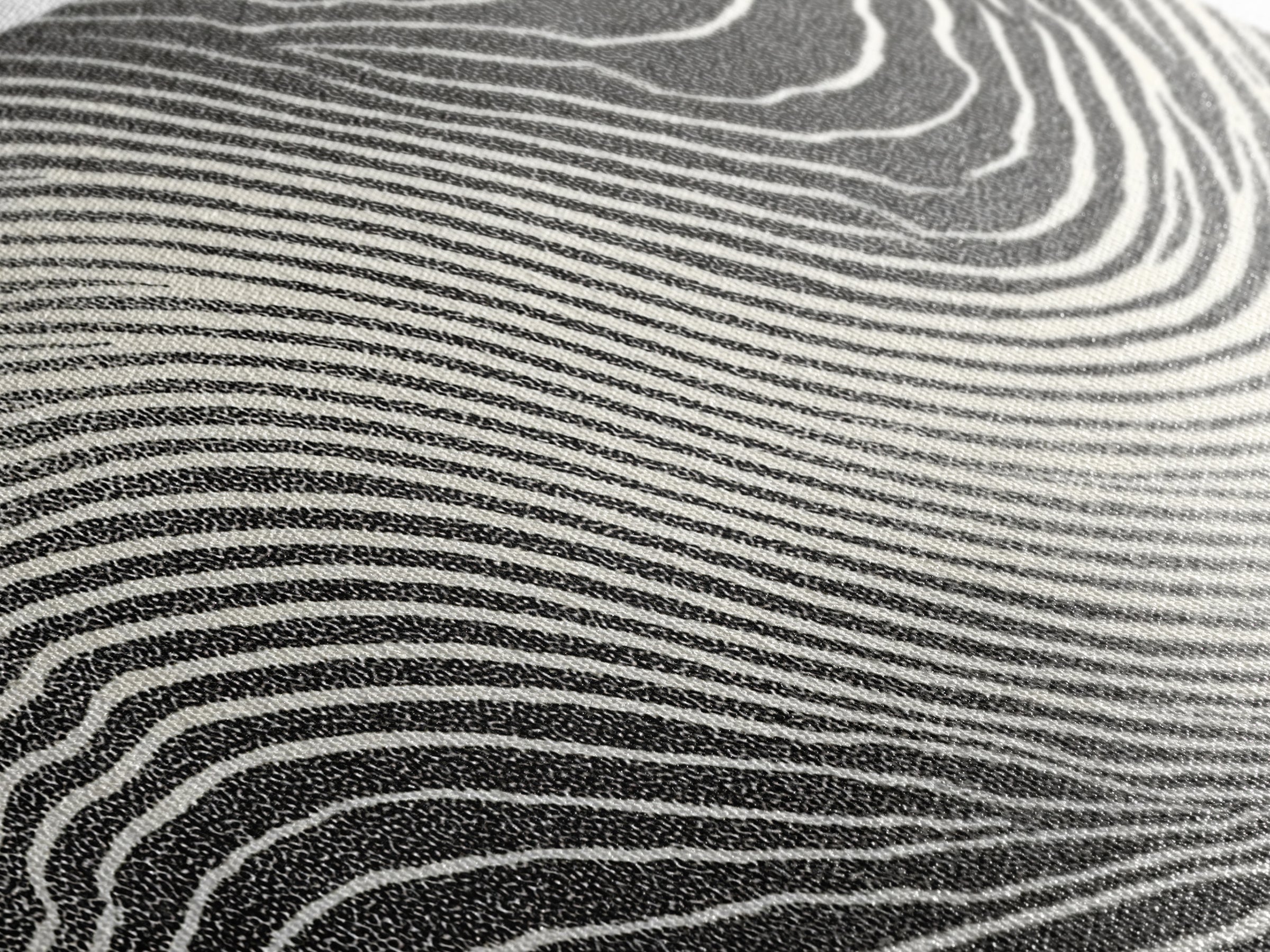 Black White Wavy Topographic Abstract Wall Art, Modern Geometric Line Print, Minimalist Decor, Office Or Bedroom Canvas Print