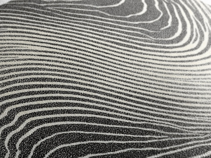 Black White Wavy Topographic Abstract Wall Art, Modern Geometric Line Print, Minimalist Decor, Office Or Bedroom Canvas Print