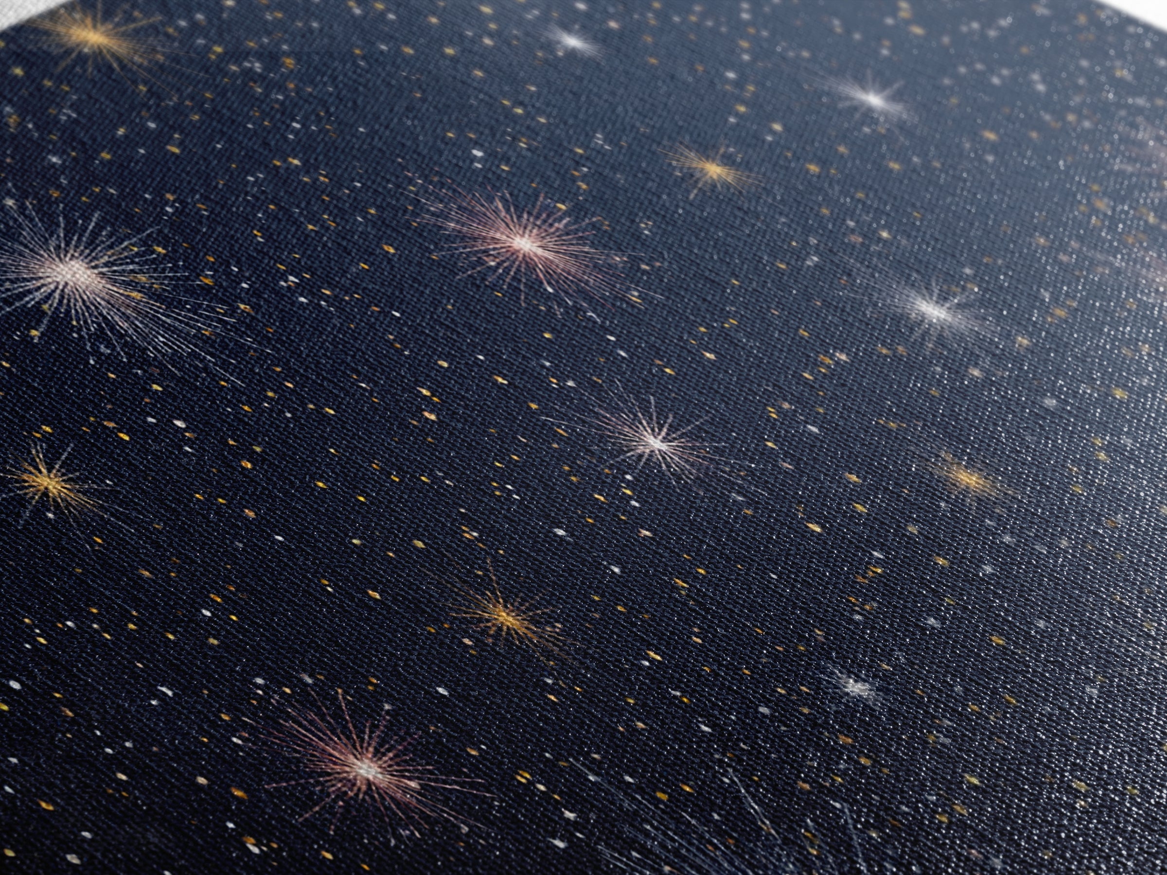 Dark Navy Gold Starry Sky Wall Art, Celestial Space Abstract Print, Modern Home Decor, Cosmic Retro Poster For Bedroom Decor