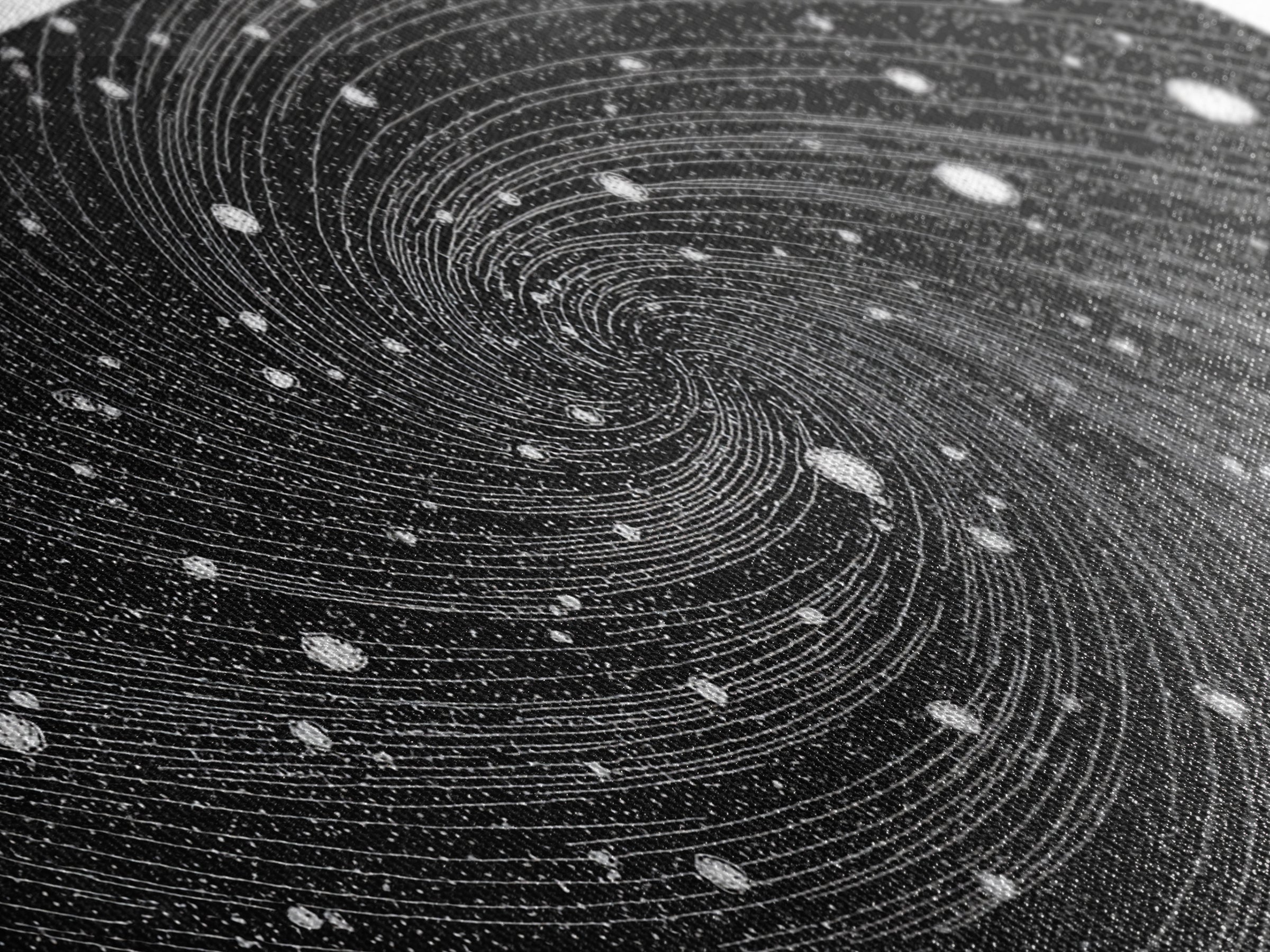 Black And White Spiral Galaxy Wall Art, Midcentury Modern Abstract Art, Retro Space Poster, Monochrome Home Decor, MCM Print