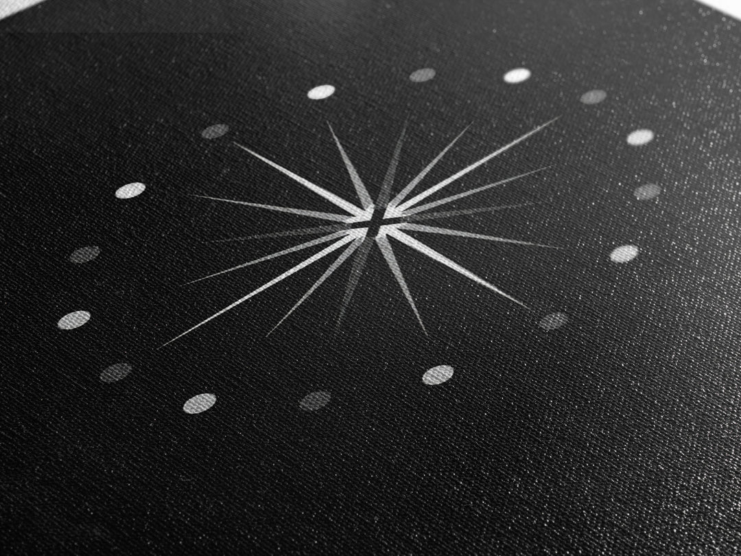 Black Atomic Starburst Wall Art, Mid Century Modern Art Print, Retro Geometric Poster, Minimalist MCM Wall Decor For Living Room