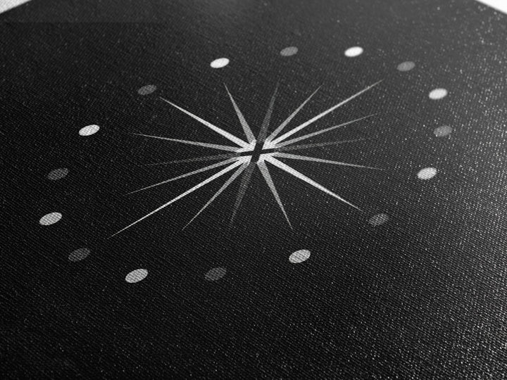 Black Atomic Starburst Wall Art, Mid Century Modern Art Print, Retro Geometric Poster, Minimalist MCM Wall Decor For Living Room