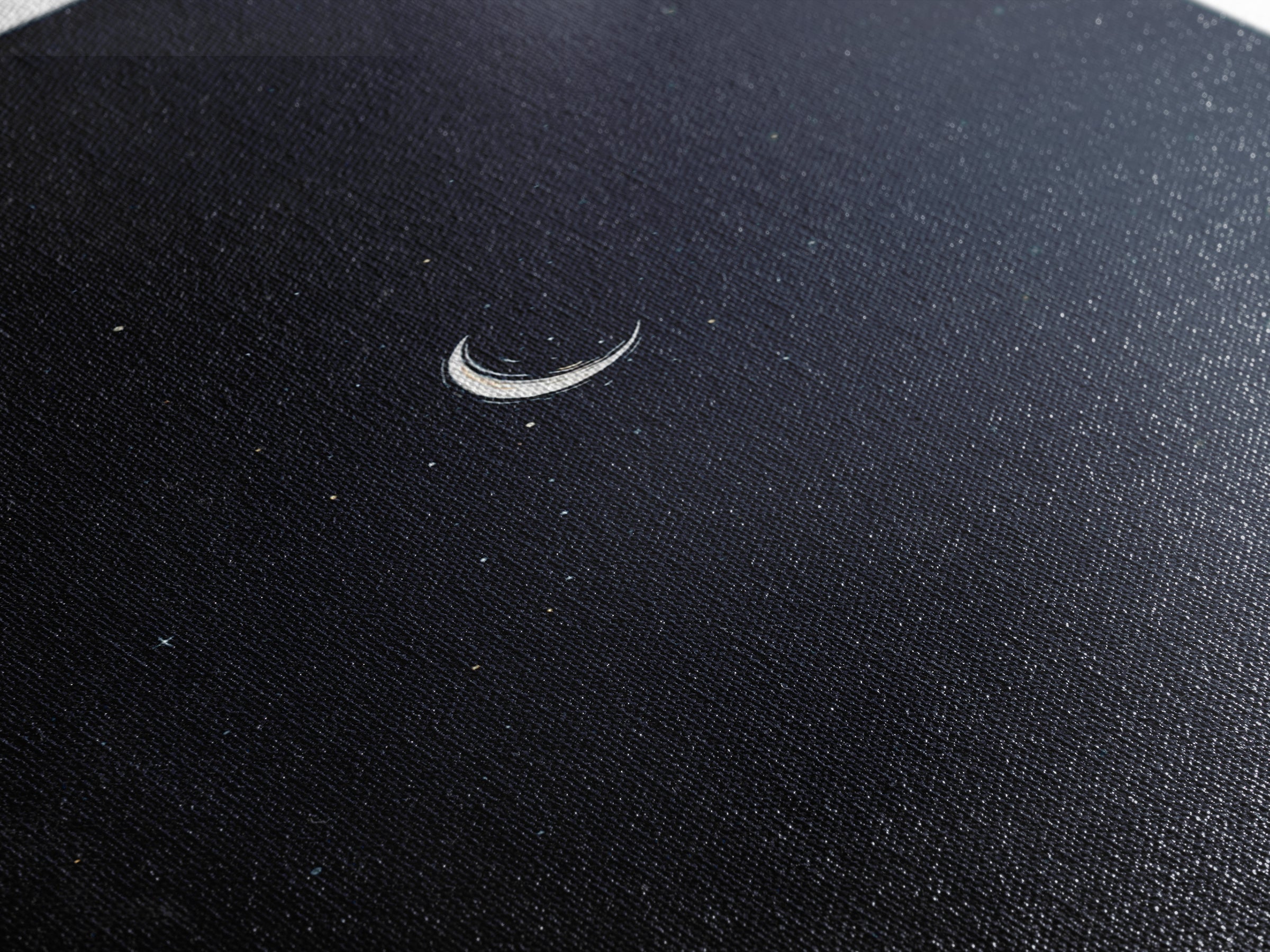 Minimal Crescent Moon Starry Night Wall Art, Celestial Dark Blue Poster, Modern Printable, Bedroom Decor, Mystic Nursery Print