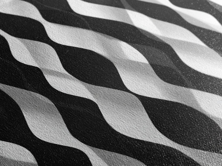 Black White Wavy Stripe Abstract Canvas Print, Op Art Wall Decor, Minimalist Modern Wall Art, Monochrome Home Decor Print