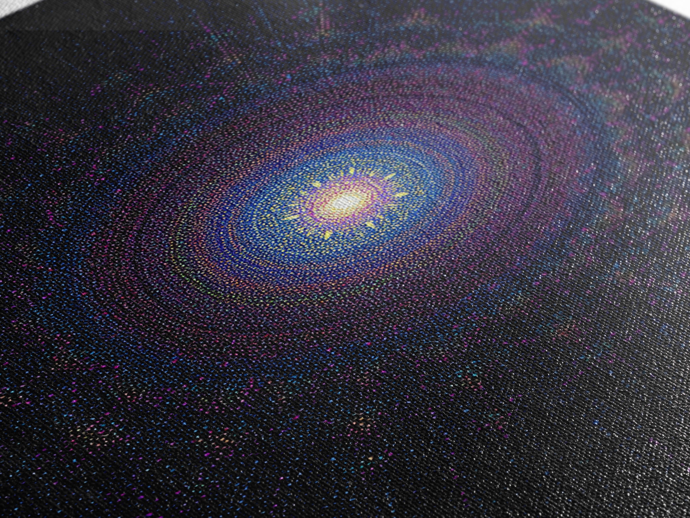 Purple Spiral Galaxy Wall Art, Modern Abstract Art Print, Space Abstract Art, Cosmic Retro Decor, Digital Canvas Print Poster