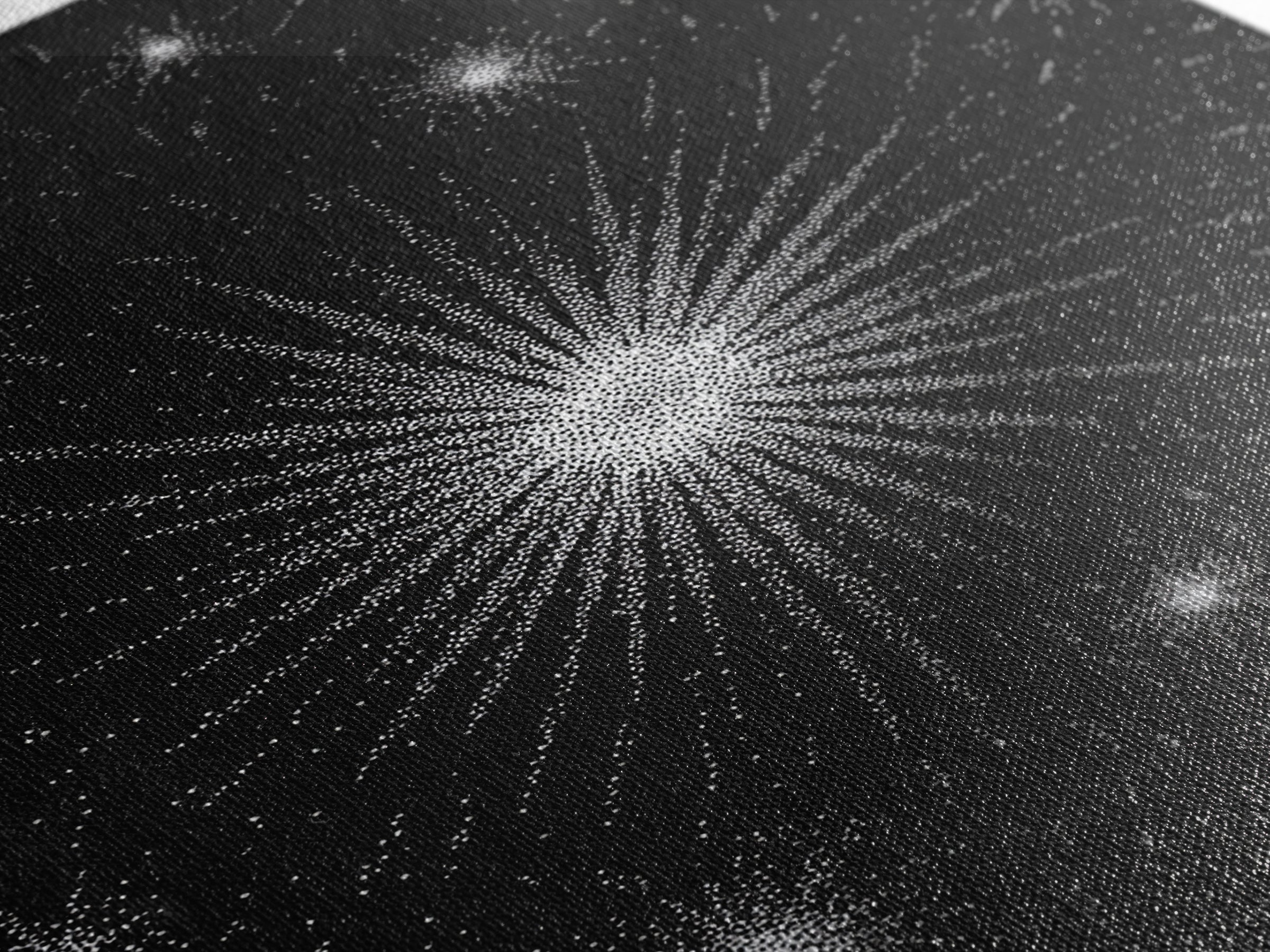 Black And White Atomic Starburst Wall Art, Midcentury Modern Art, Retro Abstract Poster, Minimalist Wall Decor, MCM Gift
