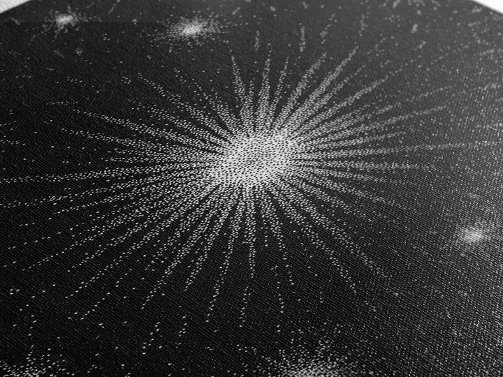 Black And White Atomic Starburst Wall Art, Midcentury Modern Art, Retro Abstract Poster, Minimalist Wall Decor, MCM Gift