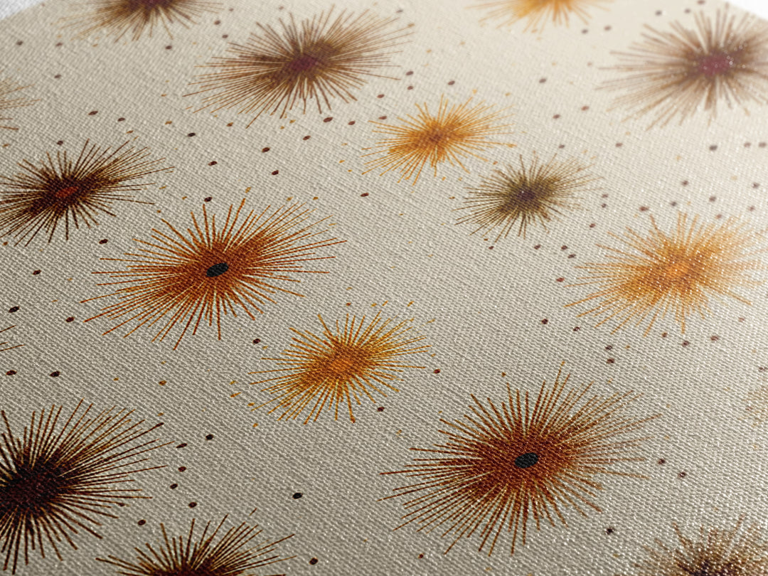 Burnt Orange Brown Atomic Starburst Wall Art, Midcentury Modern Art, Retro Abstract Print, Earth Tone MCM Wall Decor Gift