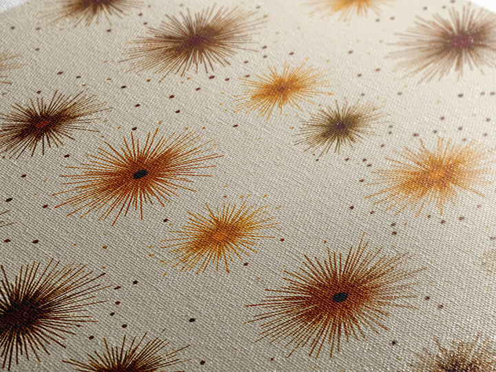 Burnt Orange Brown Atomic Starburst Wall Art, Midcentury Modern Art, Retro Abstract Print, Earth Tone MCM Wall Decor Gift