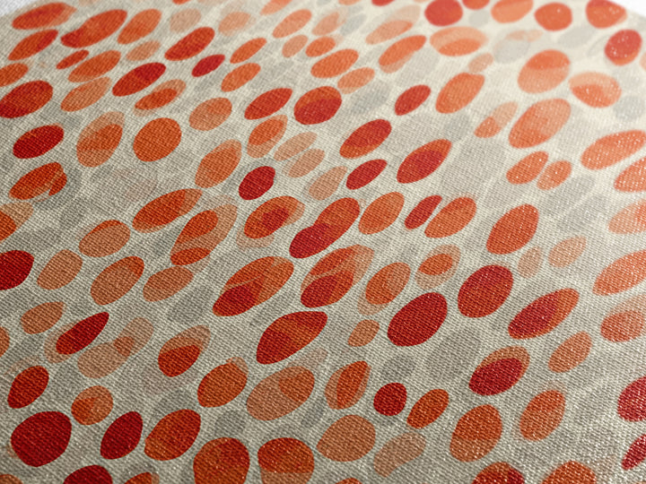 Orange Red Pebble Pattern Wall Art, Midcentury Modern Print, Retro Abstract Decor, Warm Geometric Art For Kitchen Decor Gift
