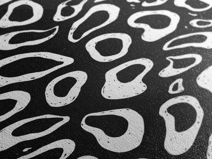 Black And White Organic Pebble Pattern Wall Art, Minimalist Abstract Poster, Retro Modern Decor, Bold Shape Art Print Gift