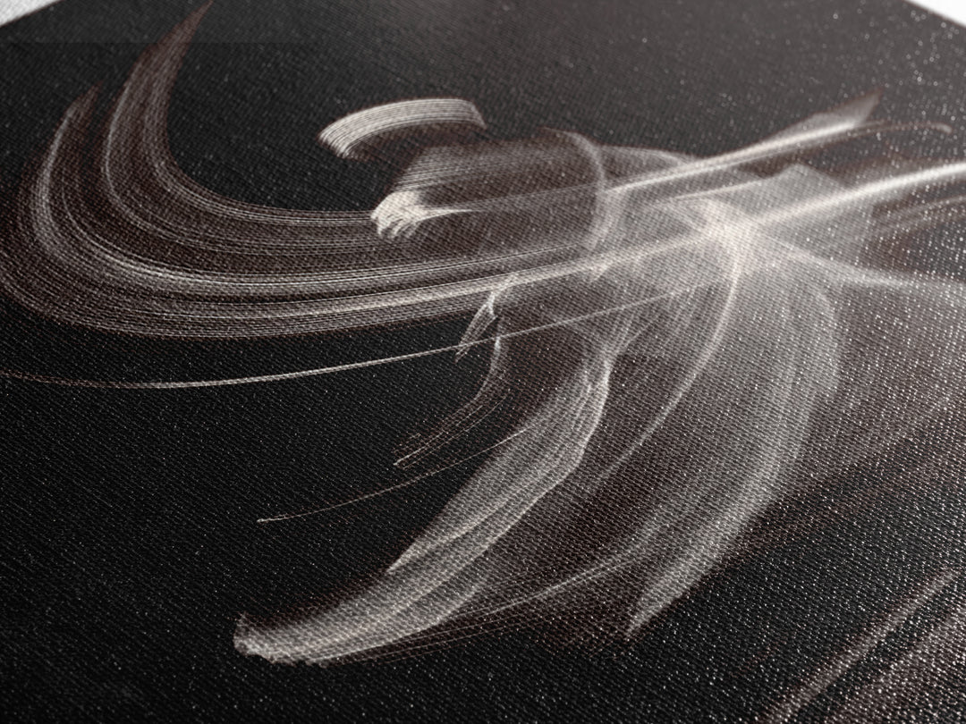 Black White Whirling Dancer Wall Art, Minimalist Abstract Art, Modern Motion Poster, Elegant Bedroom Decor, Fine Art Print
