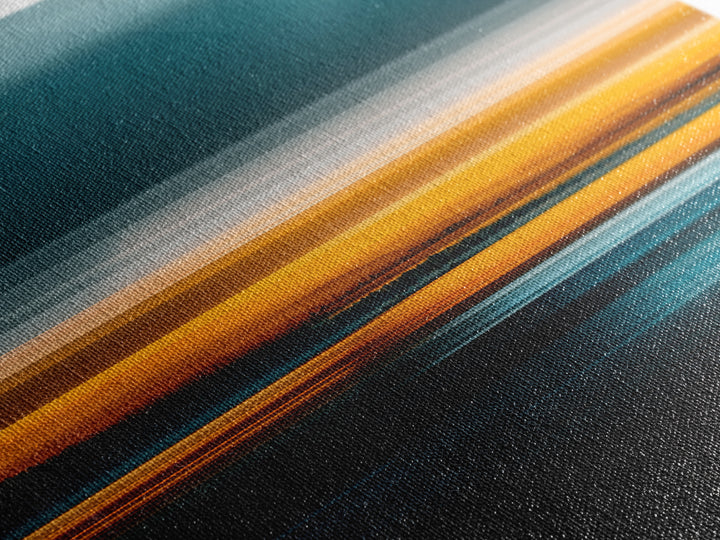 Teal Orange Seascape Sunset Wall Art, Moody Abstract Canvas Print, Modern Coastal Landscape Decor, Large Bedroom Art Print