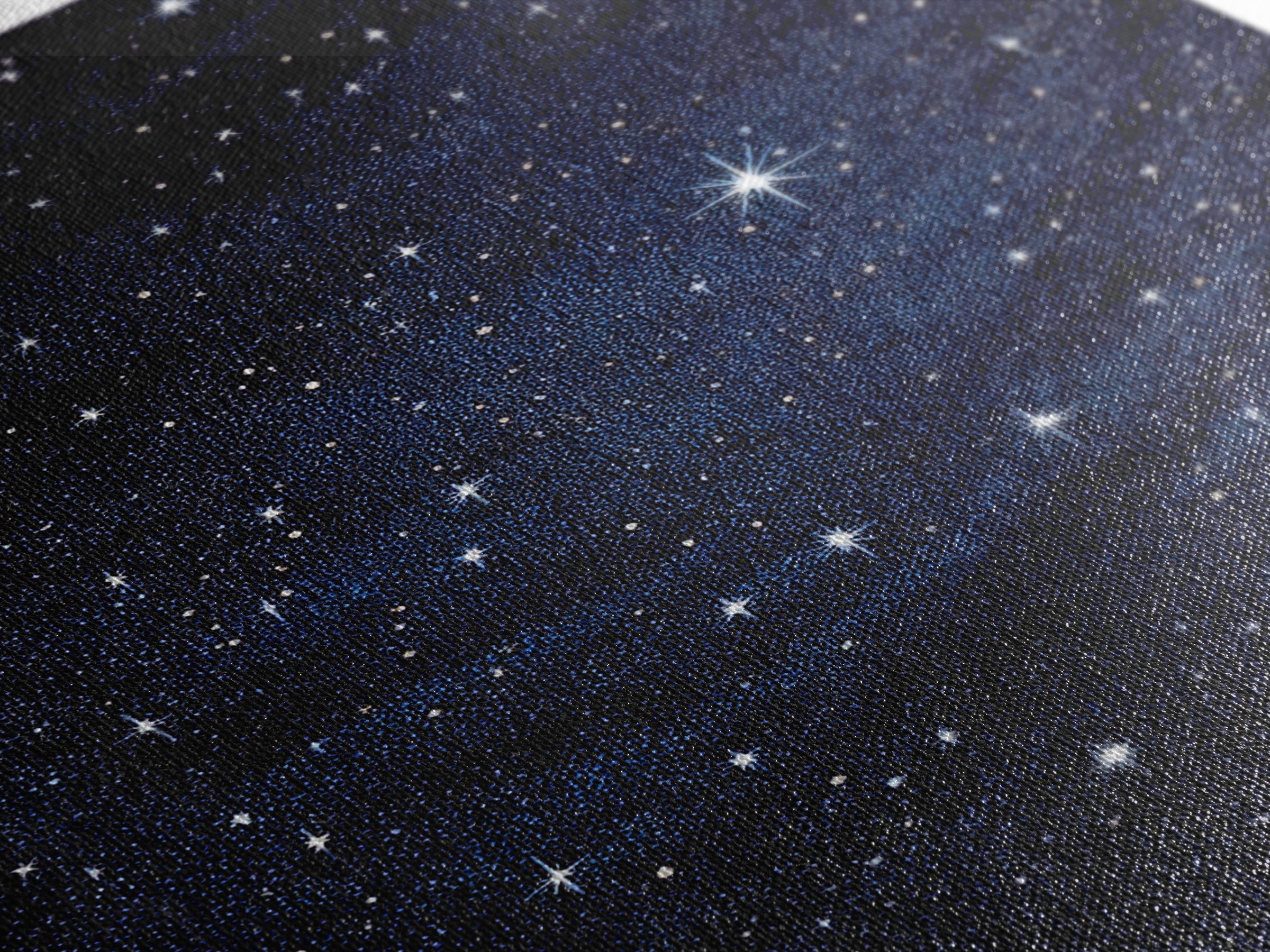 Deep Blue Starry Night Sky Wall Art, Cosmic Galaxy Print, Celestial Space Poster, Astronomy Decor For Bedroom And Home Office Decor