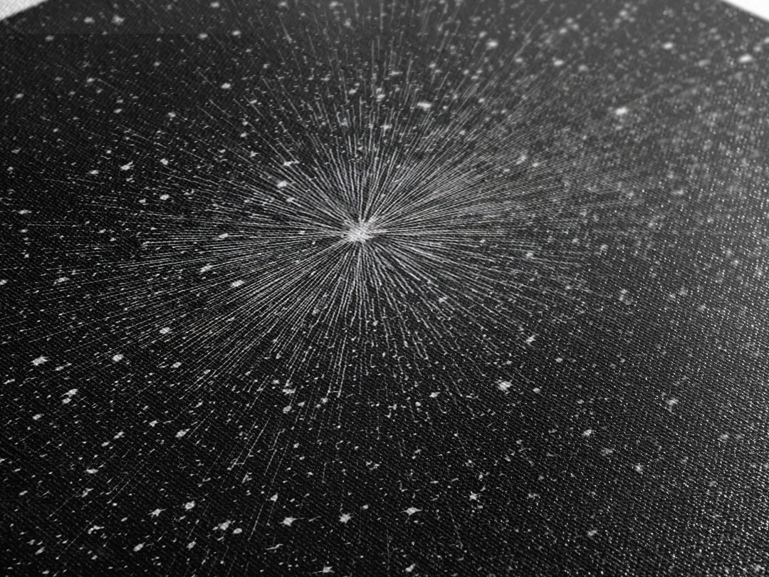 Black White Warp Speed Starfield Wall Art, Space Abstract Art, Modern Art Print, Sci Fi Poster, Minimalist Wall Decor, Office
