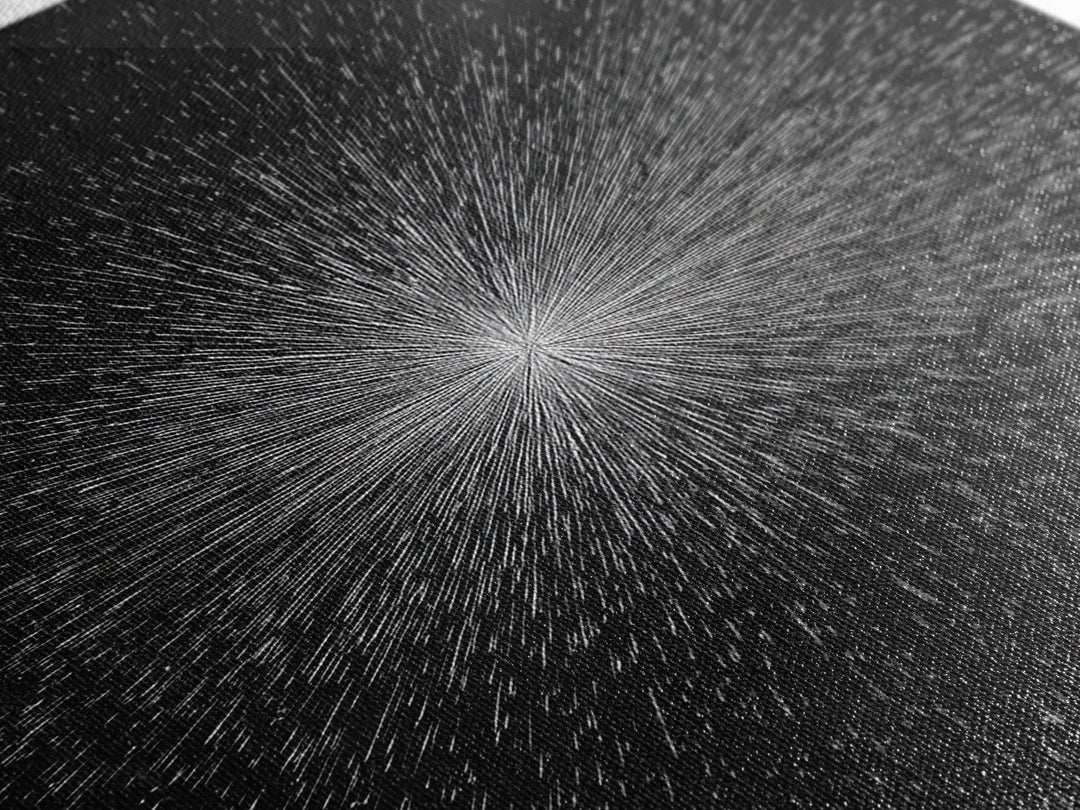 Black White Warp Speed Starburst Canvas Print, Modern Abstract Art, Space Wall Decor, Minimalist Sci Fi Poster, Cosmic Decor