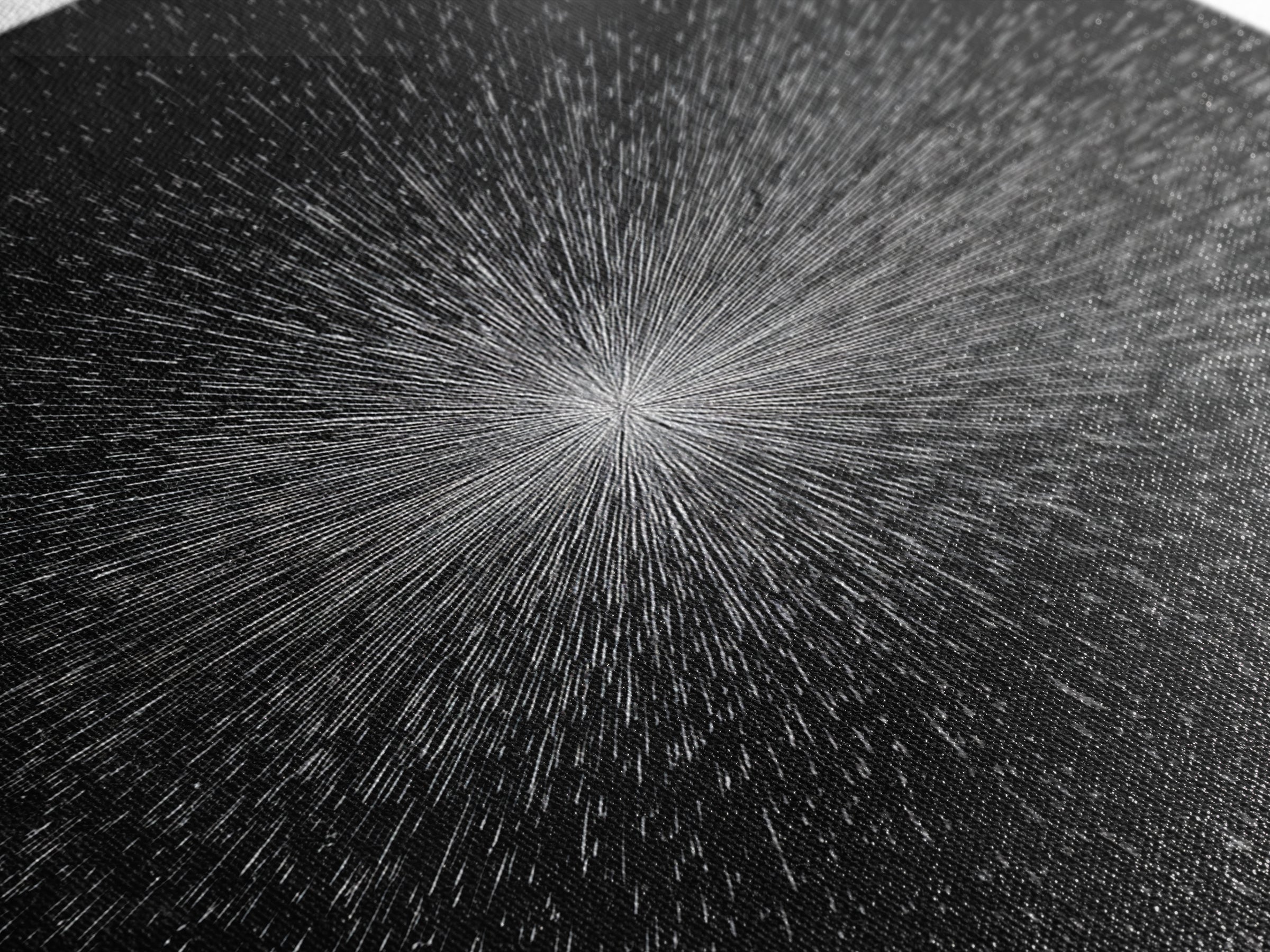 Black White Warp Speed Starburst Canvas Print, Modern Abstract Art, Space Wall Decor, Minimalist Sci Fi Poster, Cosmic Decor