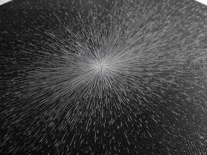 Black White Warp Speed Starburst Canvas Print, Modern Abstract Art, Space Wall Decor, Minimalist Sci Fi Poster, Cosmic Decor