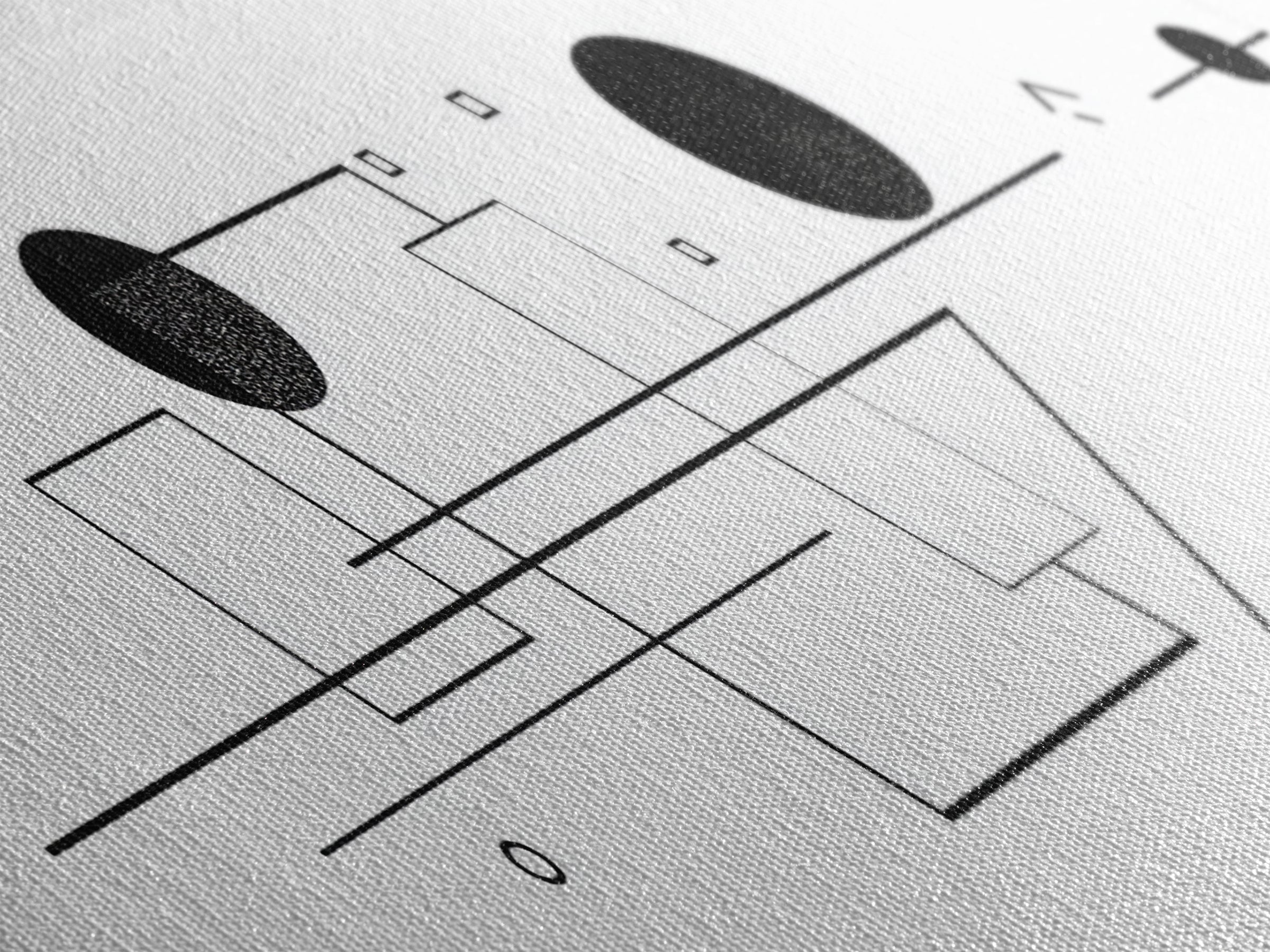 Minimalist Black Line Geometry Wall Art, Midcentury Modern Art Print, Bauhaus Design, Abstract Wall Art, Office Decor Poster