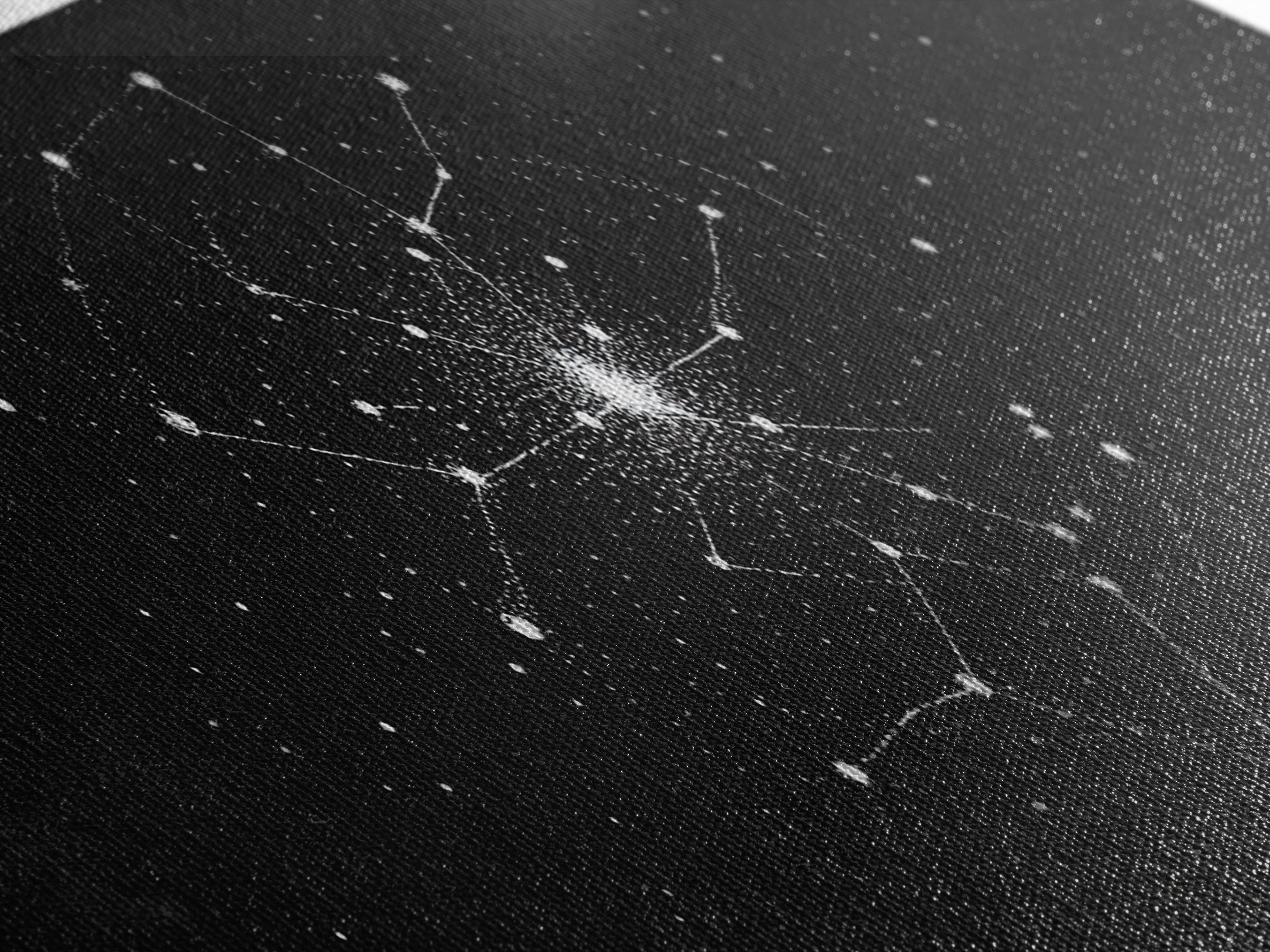 Constellation Star Map Abstract Wall Art, Geometric Wall Art, Space Poster, Midcentury Modern Art Print, Black Celestial Decor