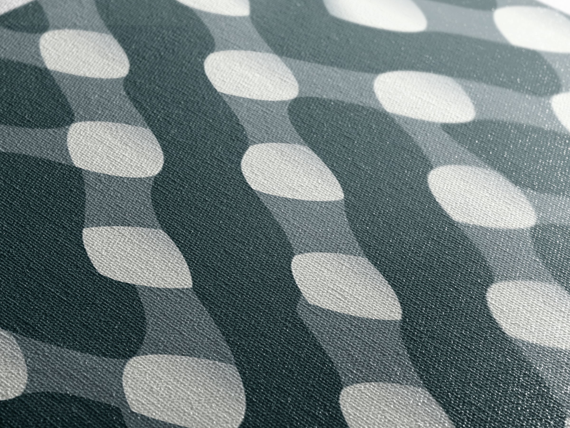 Gray Wavy Op Art Pattern Canvas Print, Geometric Wall Art, Modern Abstract Art, Minimalist Decor, Office Wall Art, Retro