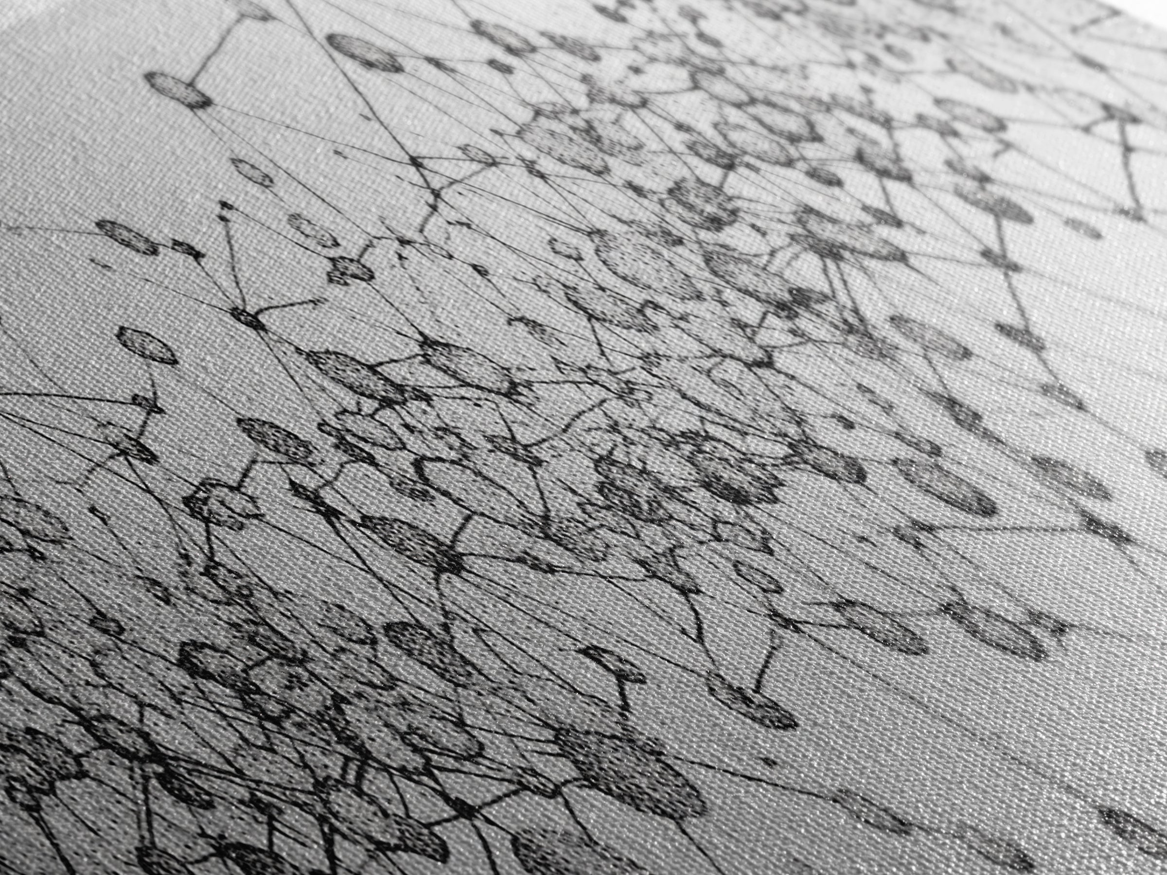 Black White Molecular Network Wall Art, Scientific Abstract Line Poster, Modern Minimalist Office Decor, Canvas Print Gift