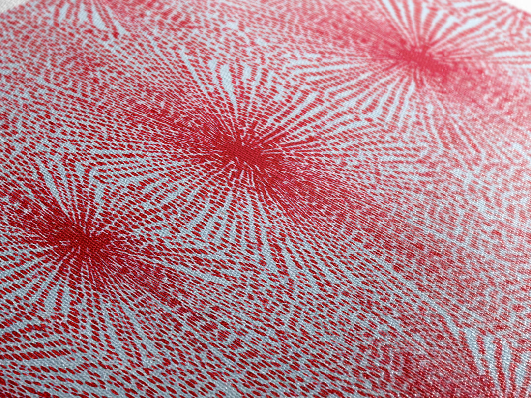 Red Pink Radiating Starburst Canvas Print, Mid Century Modern Wall Art, Bold Geometric Pattern, Retro Maximalist Decor Poster