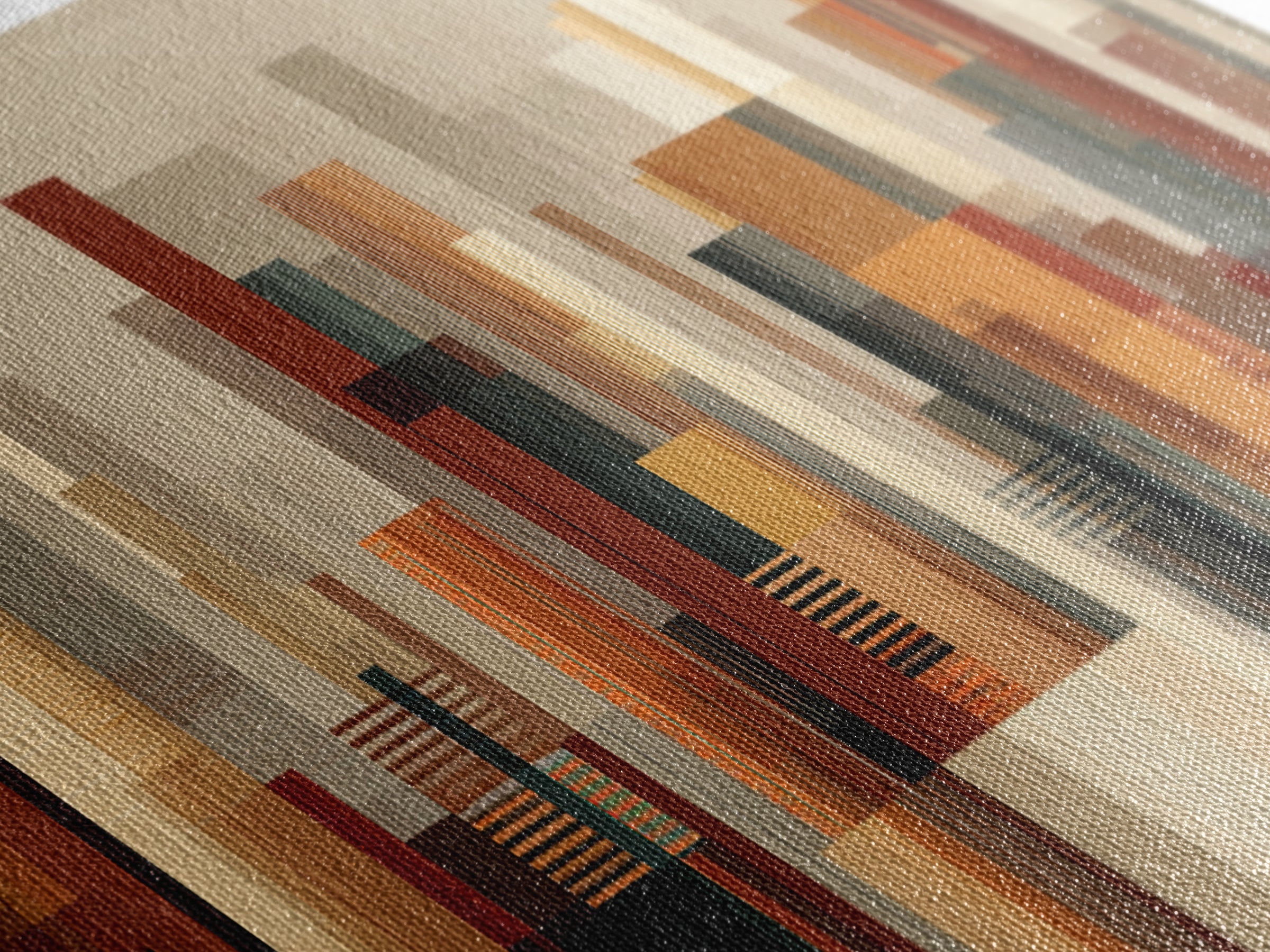 Warm Terracotta Abstract Skyline Wall Art, Modern Geometric City Print, Midcentury Modern Decor, Statement Office Decor Gift