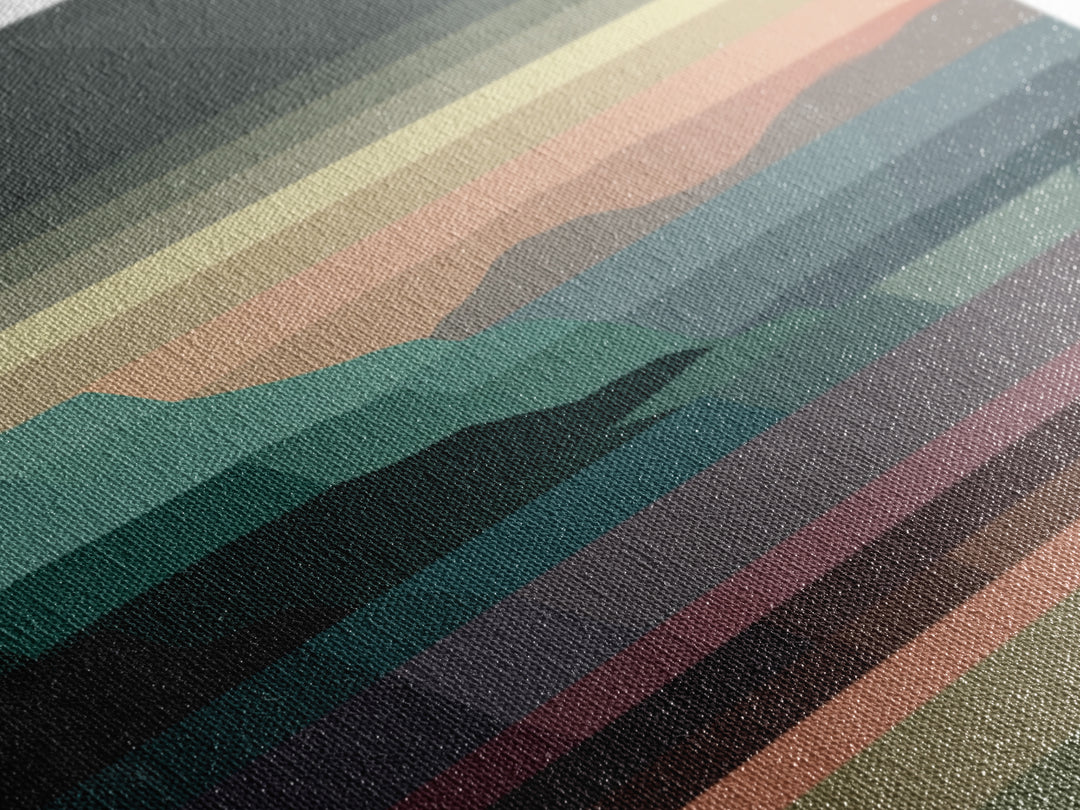 Muted Horizon Landscape Wall Art, Modern Midcentury Abstract Print, Scenic Retro Decor For Living Room And Home Office Decor