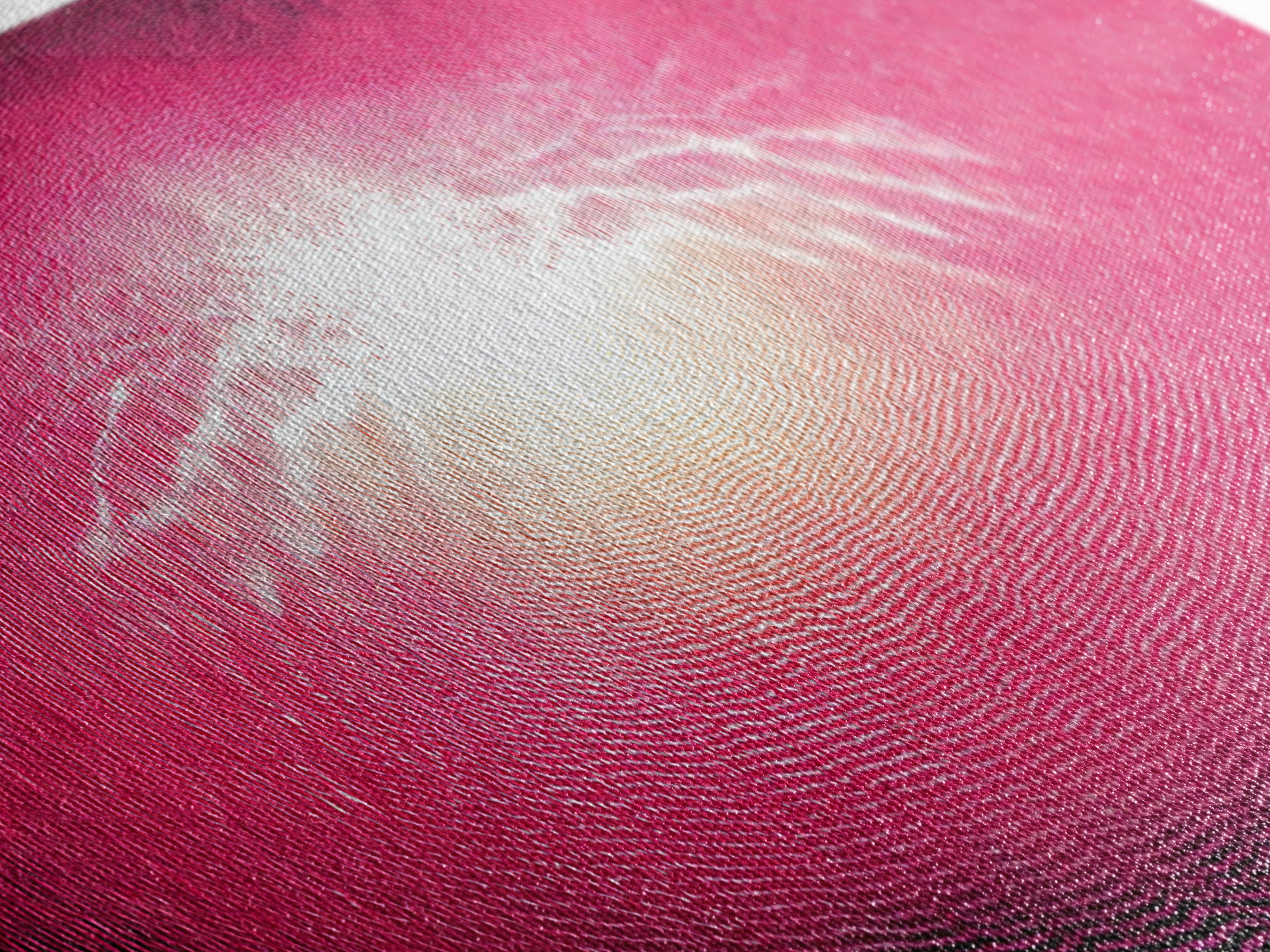 Pink Radiant Wave Field Canvas Print, Bright Abstract Wall Art, Modern Digital Art Poster, Girly Maximalist Bedroom Decor