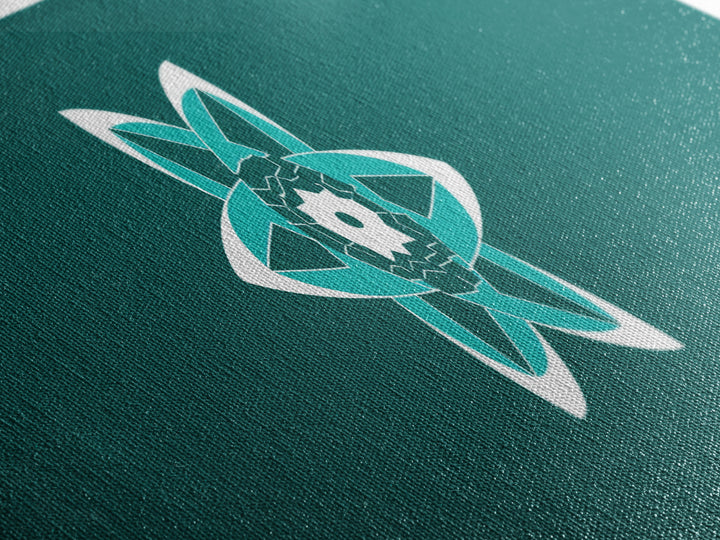 Minimal Teal Atomic Flower Wall Art, Mid Century Modern Abstract Art, MCM Wall Decor, Space Abstract Art, Digital Art Print